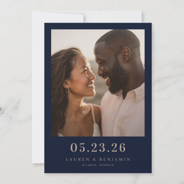 Save The Date Photo joyeuse de la Marine (Devant)