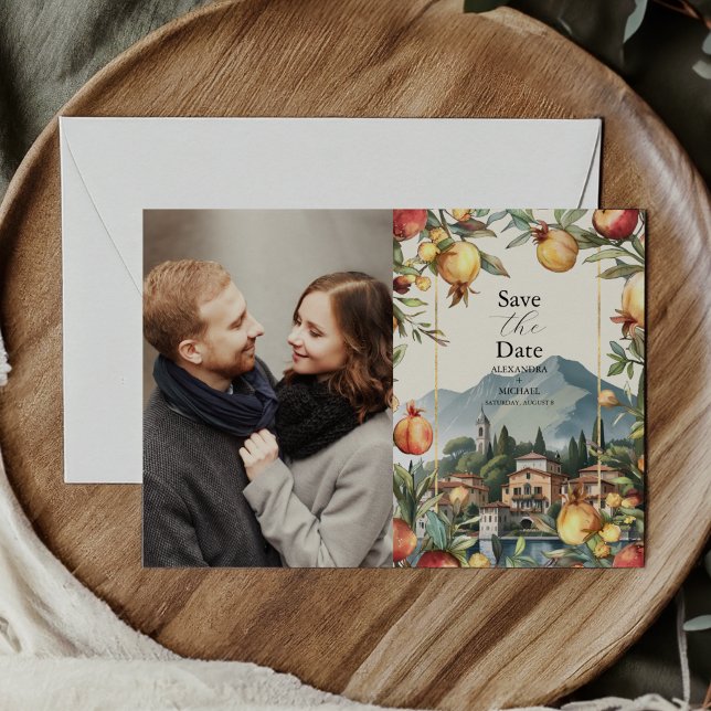 Save The Date Photo Lac de Côme Italie Destination Mariage (Créateur téléchargé)