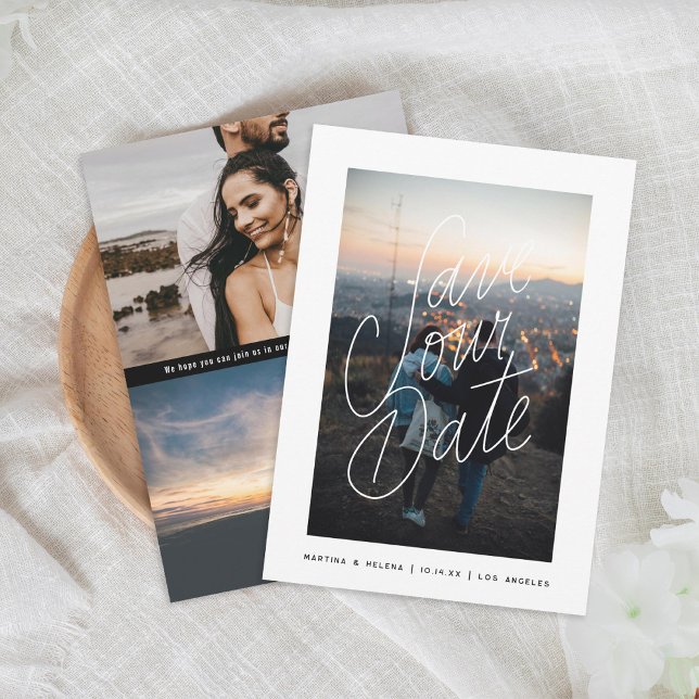 Save The Date Photo lettrage décontracté (Créateur téléchargé)