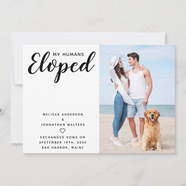 Save The Date Photo Mariage Elopement personnalisées (Devant)