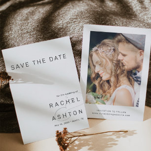 Save The Date Photo Mariage minimaliste simple