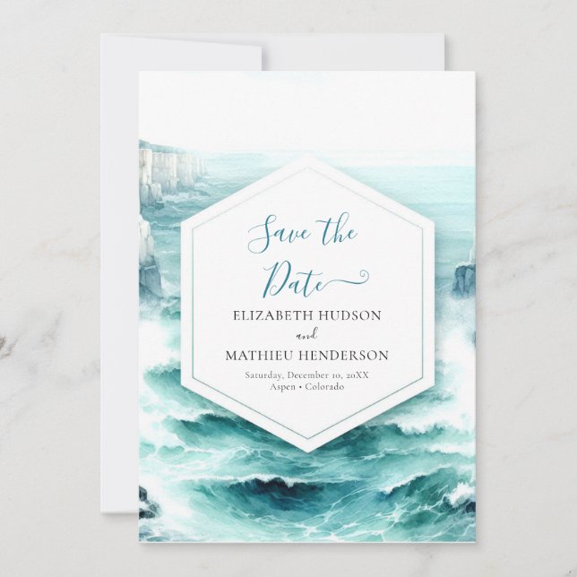 Save The Date Photo Mariage nautique unique (Devant)