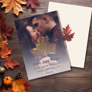Save The Date Photo Mariage simple à feutre de chute minimale