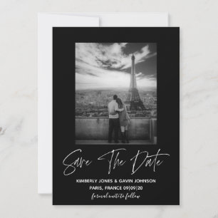 Save The Date Photo minimale Enregistrer la date  Noir et blanc