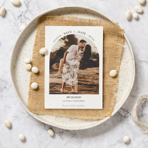 Save The Date Photo minimaliste Arch Mariage moderne