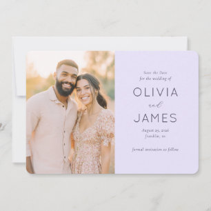 Save The Date Photo minimaliste beige romantique