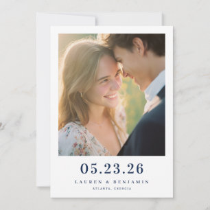 Save The Date Photo Minimaliste Chaud