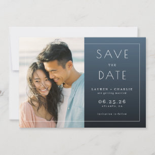Save The Date Photo minimaliste de la marine joyeuse