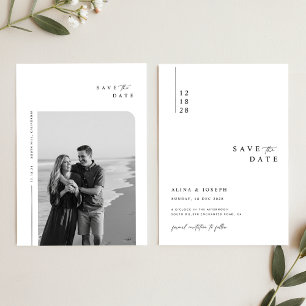 Save The Date Photo minimaliste de Mariage contemporain