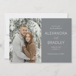 Save The Date Photo minimaliste d'hiver serein