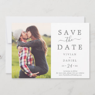 Save The Date Photo minimaliste en argent