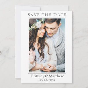 Save The Date Photo minimaliste moderne