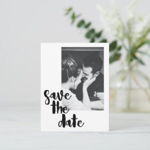 Save The Date Photo minimaliste moderne design noir et blanc