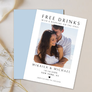 Save The Date Photo minimaliste moderne Mariage amusant de coupl