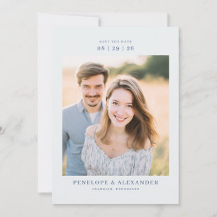 Save The Date Photo Minimaliste Neutre Serein
