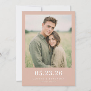 Save The Date Photo minimaliste pêche romantique