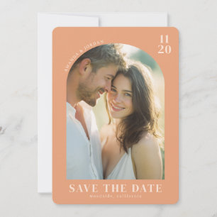 Save The Date Photo minimaliste pêche romantique