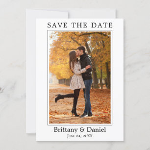 Save The Date Photo minimaliste simple moderne