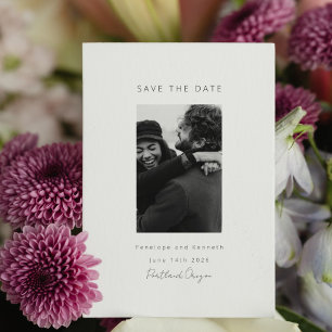 Save The Date Photo minimaliste unique moderne