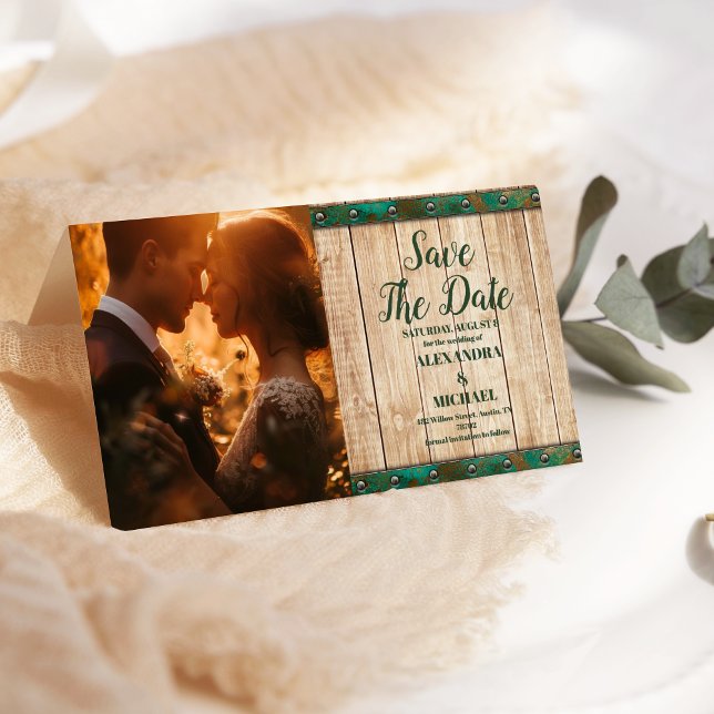 Save The Date Photo Modern Chic Vineyard Mariage (Créateur téléchargé)