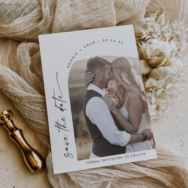 Save The Date Photo moderne Boho Arch (Créateur téléchargé)