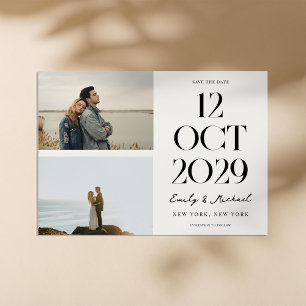 Save The Date Photo moderne chic