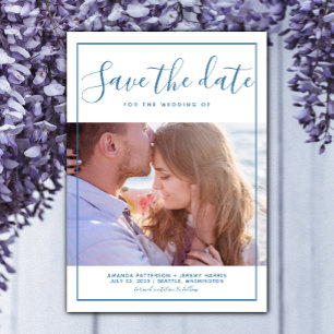 Save The Date Photo moderne encadrée Enregistrer la date Invitat
