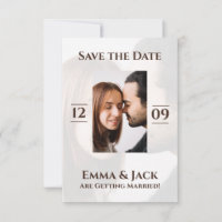 Photo moderne et simple enregistrer la date