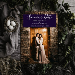 Save The Date Photo moderne Réservez la date   Violet