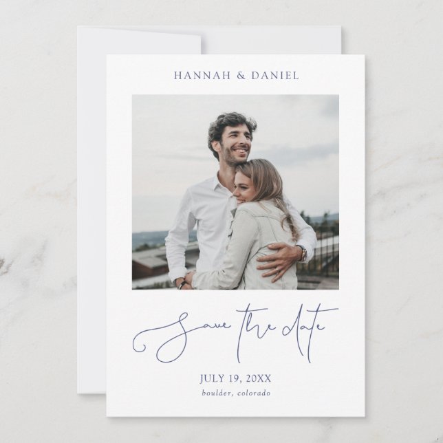 Save The Date Photo moderne simple Enregistrer la date Invitatio (Devant)