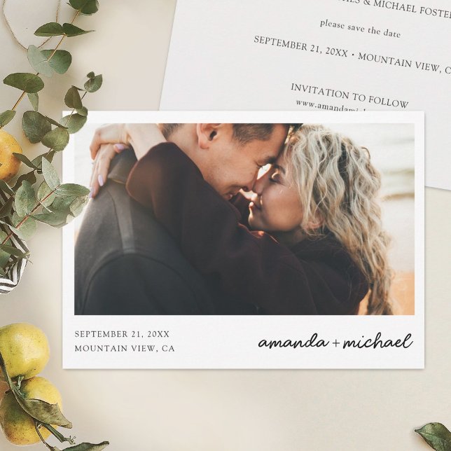 Save The Date Photo moderne simple Enregistrer la date Invitatio (Créateur téléchargé)