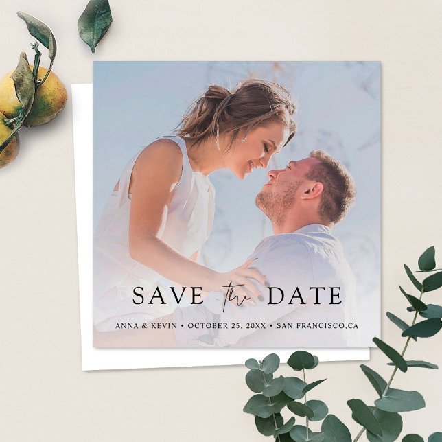 Save The Date Photo moderne simple et élégante (Créateur téléchargé)
