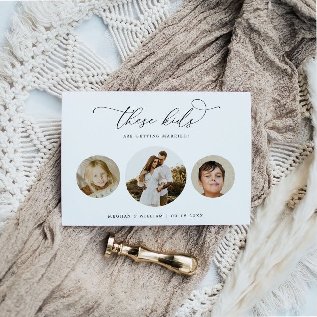 Save The Date Photo moderne unique Ces enfants Mariage (Créateur téléchargé)