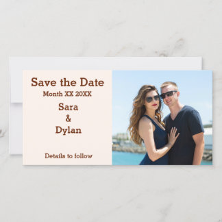 Save The Date Photo personnalisée en couple
