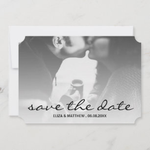 Save The Date Photo personnalisée en noir et blanc Enregistrer l