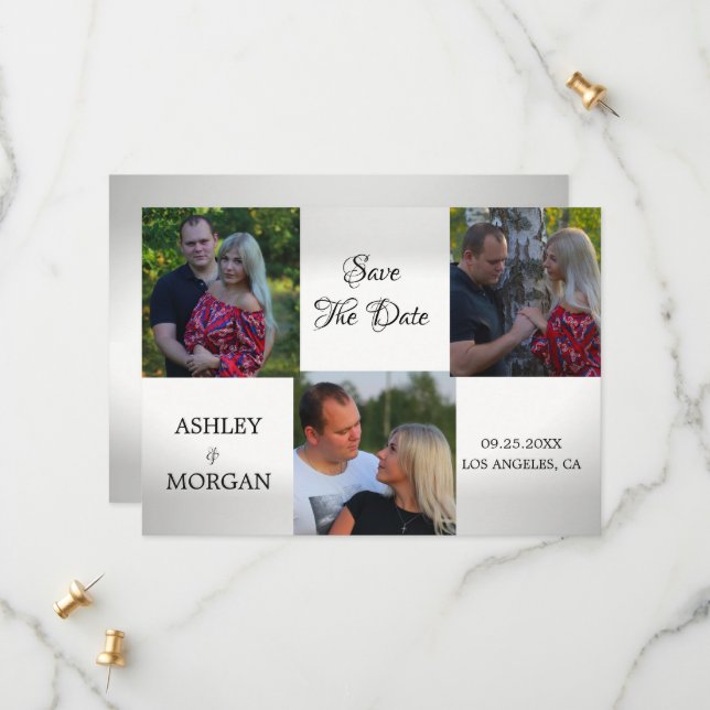 Save The Date Photo Personnalisée Enregistrer La Date (Devant/Arrière en situation)