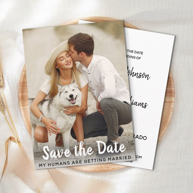Save The Date Photo Personnalisée Mariage De Chien Enregistrer L (Créateur téléchargé)