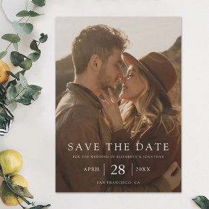 Save The Date Photo personnalisée moderne simple et élégante