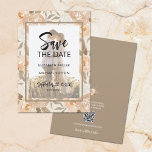 Save The Date Photo QR Code Mariage Floral Enregistrer La Date<br><div class="desc">Mariage enregistrer les cartes de date comprennent votre photo, les fleurs élégantes de cascade et les feuilles et vos détails en lettrage chic. Un code QR est présenté au verso de votre site Web mariage. Assurez-vous de vérifier votre commande deux fois avant de l'ajouter à votre panier, car ce que...</div>