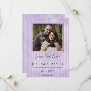 Save The Date Photo rayé vintage   Date de mariage à sauver viol