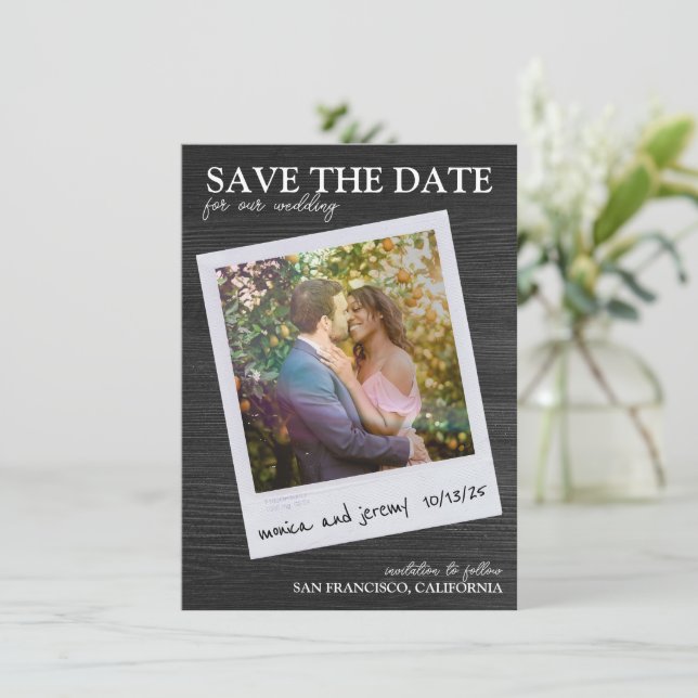 Save The Date Photo Retro (Debout devant)