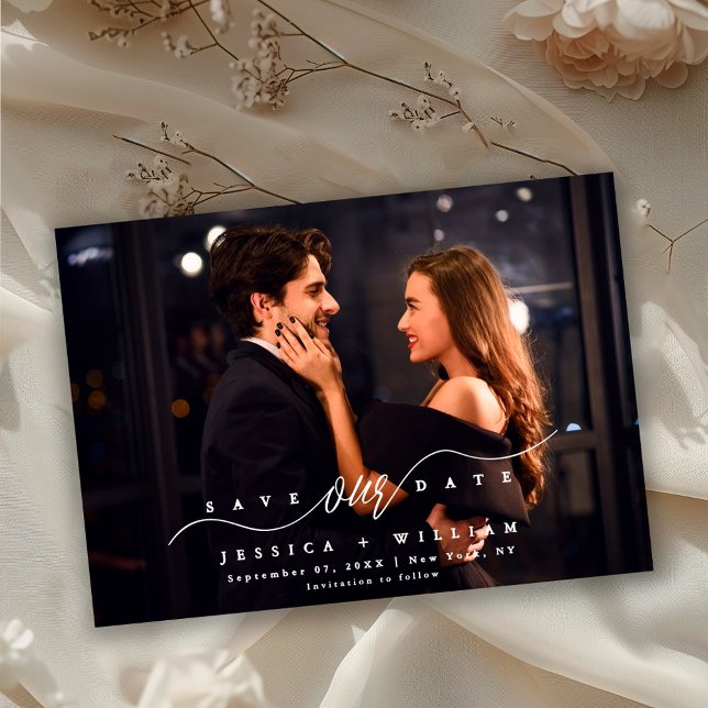 Save The Date Photo Romantique Élégant | Moderne (Créateur téléchargé)