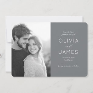 Save The Date Photo romantique en nuances de gris