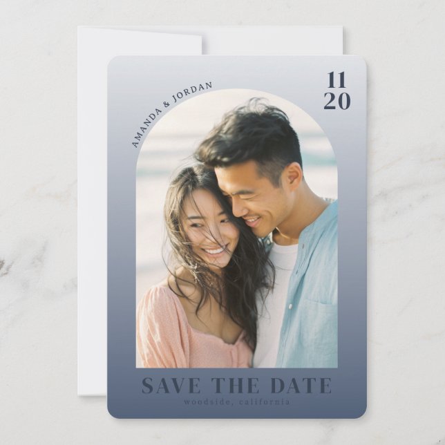 Save The Date Photo Romantique Pastel Joyeux (Devant)