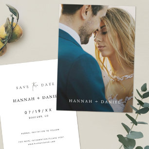 Save The Date Photo simple élégante Enregistrer la date de maria