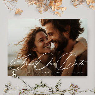 Save The Date Photo simple en noir et blanc moderne Le Mariage