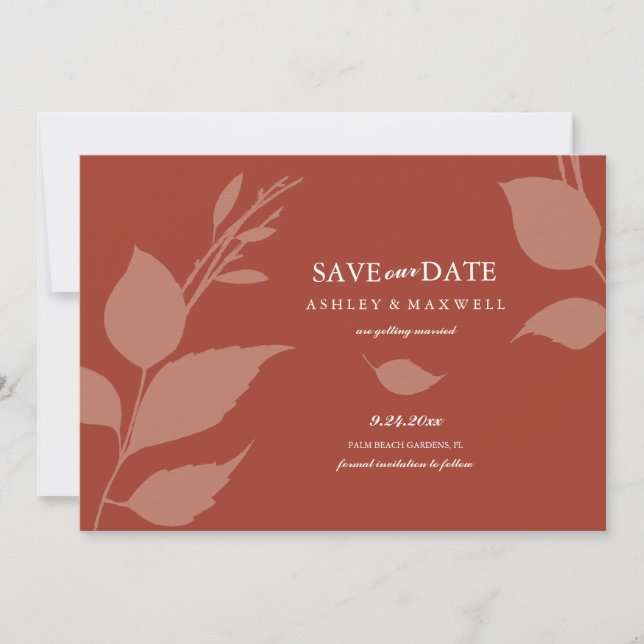Save The Date Photo simple en terre cuite (Devant)