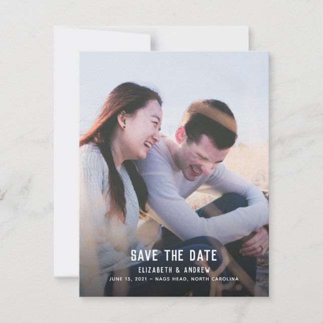 Save The Date Photo simple Enregistrer la date (Devant)