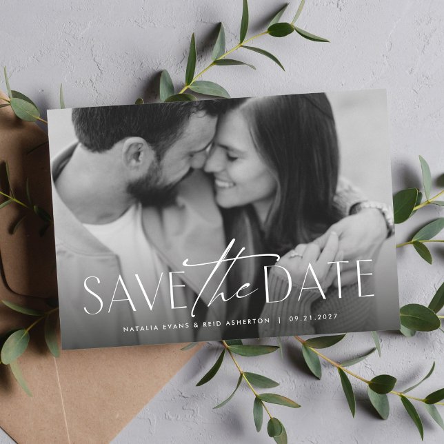 Save The Date Photo simple et élégante classique (Créateur téléchargé)