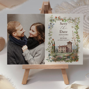 Save The Date Photo Toscane Aquarelle Italie Mariage de Destinat